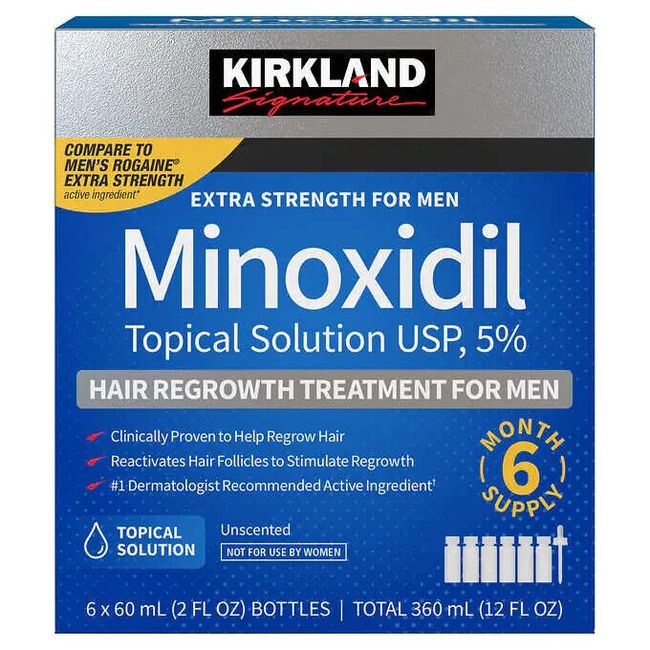 60 MONTHS KIRKLAND GENERIC MINOXIDIL 5% MENS HAIR LOSS REGROWTH TREATMENT