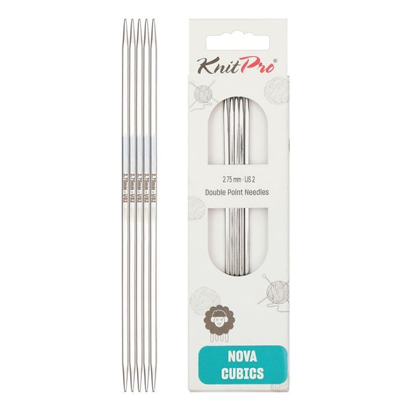 KnitPro Nova Cubics Double Pointed Needles 8" (20cm) | 2.75mm