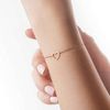 TseenYi Simple Hollow Love Bracelet Hand Chain Bracelet Elegant Bridal Bracelet Handpiece Jewelry for Women and Girls (Gold)