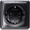 KOPP Surface-Mounted Program Standard, Black, Protective Contact Socket 1-Way, 16 A, 250 V, 101805003