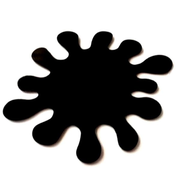 4 Splash Black Acrylic Coasters