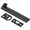 KOVOSCH Solid Brass Surface Bolt 4 Inch, Heavy Duty Concealed Slide Surface Door Bolt, Black