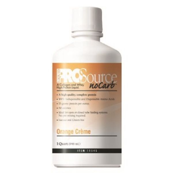 ProSource NoCarb Protein Supplement Orange Creme 32 oz. Bottle Ready to Use