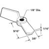 Make-2-Fit PL 7920 Turn Button with Screws, Nylon, White (12 Pack)