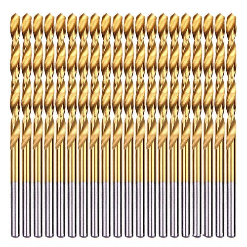 20PCS, 3/16", Titanium Coated Drill Bits