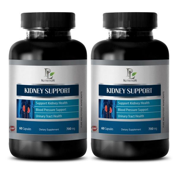 Cleanse Detox Flush - KIDNEY SUPPORT COMPLEX - Restore 2 Bottle 120 Capsules
