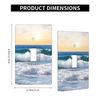 Ocean Sunset Waves Light Switch Cover Plates Decorative Single Toggle Wall Plate, 1 Gang Lightswitch Cover