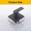 DEOLER Shower Mixer Valve, Square Single Function Shower Handle Valve Single Handle Bathroom Trim Kit Rough-In Valves, Matte Black