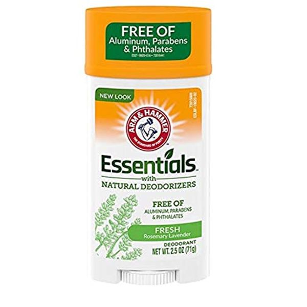 ARM & HAMMER Essentials Natural Deodorant Fresh Rosemary Lavender 2.50 oz (Pack of 4)