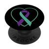 Suicide Prevention Awareness Ribbon Heart Support PopSockets Swappable PopGrip