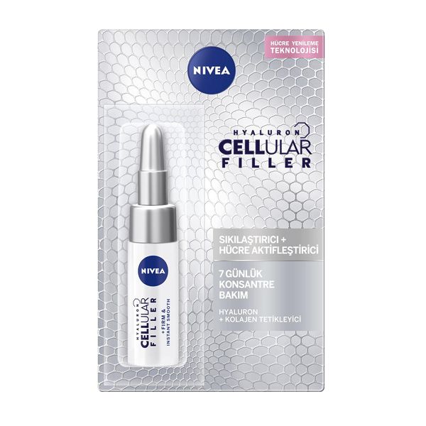 NIVEA Hyaluronic Cellular Filler + Firming 7 Days Intensive Treatment in Pack of 3 (3 x 5 ml), Nourishing Anti-Ageing Treatment, Intensive Anti-Wrinkle Cream with Hyaluronic