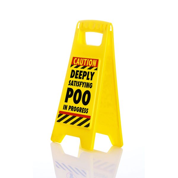 Boxer Gifts Satisfying Poo Warning Sign – Gag Gifts For Men – Funny Husband Gift – Joke Boyfriend White Elephant