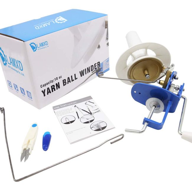 Large Yarn Ball Winder, Metal Fiber/Wool/String Ball Winder Hand Operated  Capacity 10-Ounce