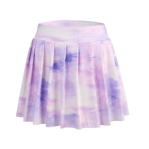 Bezioner Girls' Tennis Skirt, Pleated Skirt with Pockets, Inner Trousers, Golf Skorts, Pleated Skater Sports Skirt, Children's Mini Skirt, School Uniform, Purple