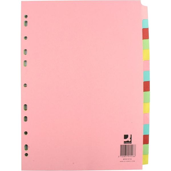 15-Part Subject Divider Multi-Punched A4 + Free OS Smart Choice Highlighter (Random Colour)