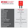Firechief Bpr2/K100-P Fire Blanket, Rigid Case, 1.2 M x 1.2 M, Red
