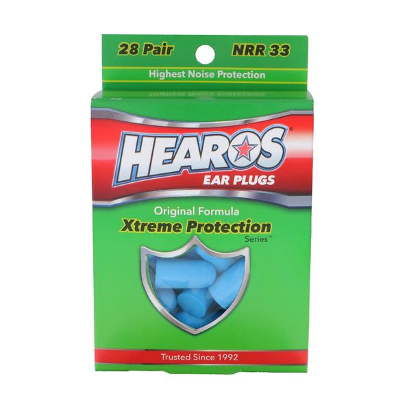 HEAROS Xtreme Protection Series Ear Plugs, Blue, 28 Pair