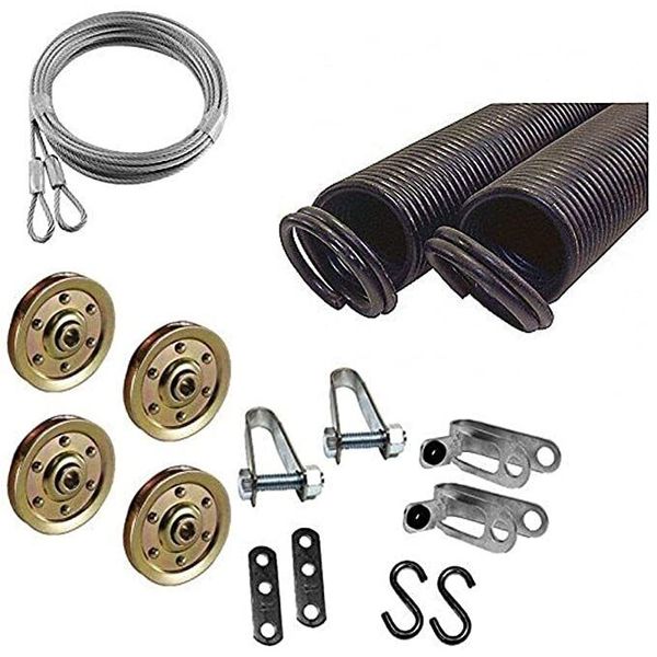 Garage Door Extension Spring KIT Double Looped for 7' High Door 25-42-90 Pounds