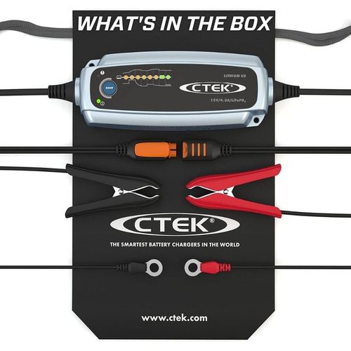 CTEK 56-926 LITHIUM US | Fully Automatic Lithium Ion Phosphate LiFePO4 Battery Charger | 5.0Ah - 60Ah | Maintenance Charging up to 120Ah