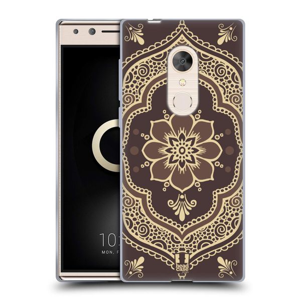 Head Case Designs Mehndi Frame Henna Soft Gel Case for Alcatel 5 (2018)