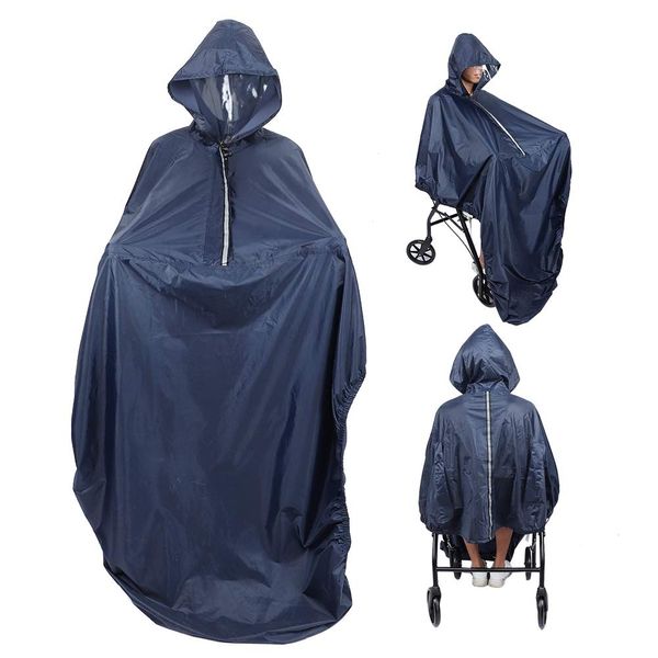 Waterproof Universal Wheelchair Rain Cover, Wheelchair poncho Health Care Ultralight Hooded Wheelchair Lined Protection Cosy waterproof adult Raincoat wheelchair accessories