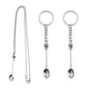 2-Piece Spoon Set - Keychain & Necklace, Mini Spoon for Spice Jar
