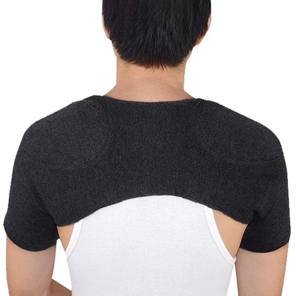 Shoulder Warmer Double Shoulder Support Brace Men Women Shoulder Wrap Protector Winter Warm Cashmere Shoulder Pad Soft Shoulder Protective Brace for Shoulder Chronic Myositis Tendonitis Pain Relief