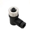 ZBLZGP M12 8 Pin Aviation Sensor Connector Waterproof Screw Threaded Coupling Electrical Field Wireable Right Angle Female A Code Circular Industrial Plug 1Pack