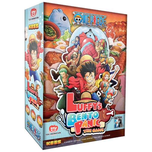 KESS One Piece: Luffy’s Bento Panic Game for Players Ages 10 & Up, Playtime 30 Mins, Anime, Quick to Learn, Feasting Fun: Lunch is Served, with a Side of Panic