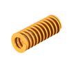 sourcing map 20mm OD 50mm Long Spiral Stamping Light Load Compression Die Spring Yellow