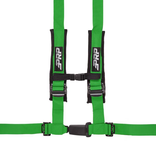 4 Point 2" Harness with 2-Inch Padding - EZ Adjusters, Removable Strap (Green)