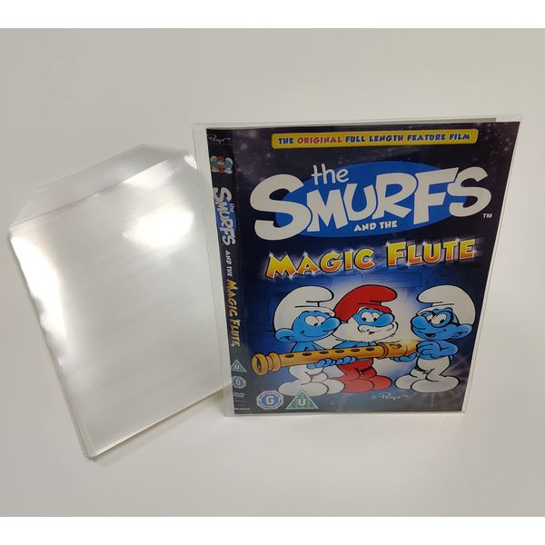 DVD Replacement Case Sleeve Clear Plastic with Flap 10/25/50/100 (50 Pack)