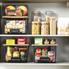 2 Set Large Stackable Wire Basket with Bamboo Tops & Tag- Pantry Organizer an...