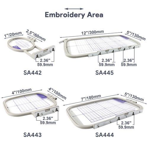 Sew Tech Embroidery Hoops for Brother PE800 SE1900 PE770 780D PE700 PC6500 Brother Innovis 1250 700 Babylock Embroidery Machine Hoop