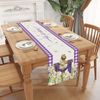 Linen He is Risen Easter Table Runner 72 Inches Long He is Risen Easter Decor Religious Jesus Easter Spring Summer Home Kitchen Dining Room Table Decorations