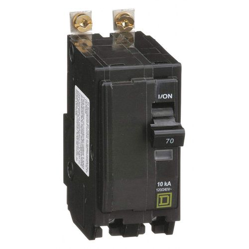 Square D Bolt On Circuit Breaker, 70 Amps, Number of Poles: 2, 120/240VAC AC Voltage Rating