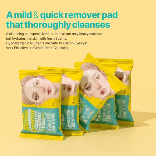 Ariul A Mild&Quick Make Up Remover Pads for waterproof makeup, Double-Sided Pads, Stress Relieving Purefull Remover Pads 90 Counts (Pack of 3)