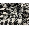 Wool bouclé Fabric with Waterproof p.u. Backing,mper metre - Houndstooth - Black & White