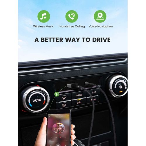 HVMLAK Bluetooth Aux Adapter for Car, USB Power Bluetooth 5.2 Receiver with 3.5mm Jack Kit Aux Input Microphone Handsfree Calling, Aux to Bluetooth Car Adapter for Home HiFi Stereo Speakers