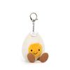 Jellycat Amuseable Boiled Egg Keychain (White, Unisex)