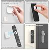 4pcs Improved Strong Magnetic Remote Control Holder,Wall Mounted Remote Control Holder,Remote Control Organizer,Remote Control Storage for School Homes