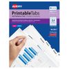 AVERY Printable Repositionable Plastic Tabs, 1.25 Inches, White, 96 per Pack (16280)