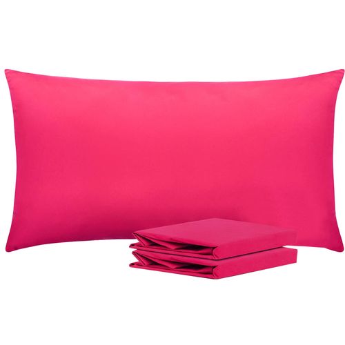 NTBAY King Pillowcase Set - 2 Pack Brushed Microfiber 20x36 Pillowcases - Soft, Wrinkle-Free, Fade-Resistant, Stain-Resistant, Magenta Pillowcases with Envelope Closure - 20x36 Inches, Magenta