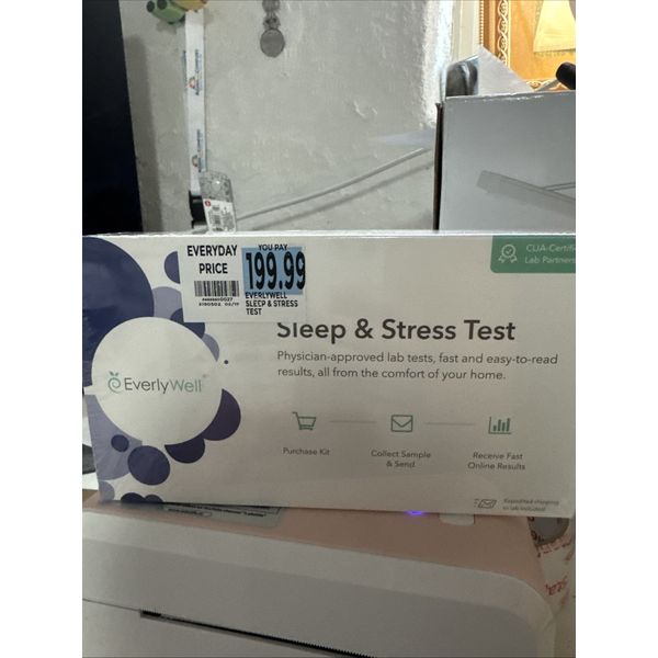 Everlywell Sleep & Stress Test Brand New Box Plastic Cut