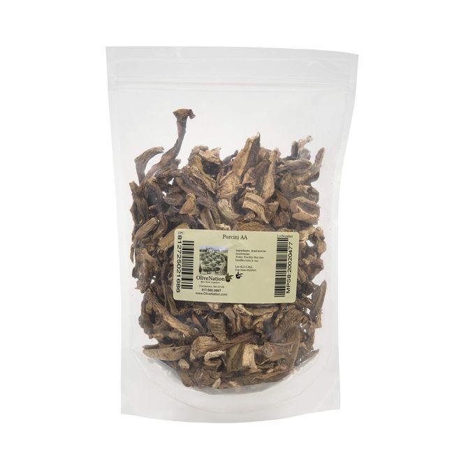 OliveNation Italian Porcini Grade AA, Super Premium Quality Dried Sliced Mushrooms - 4 ounces