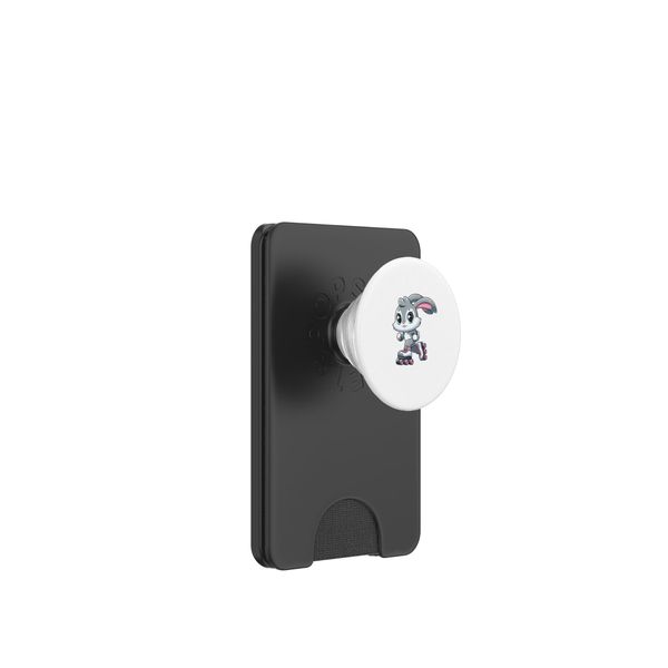 Rabbit Roller Skating Pet Funny Skater PopSockets PopWallet for MagSafe