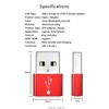 BoxWave Adapter Compatible with Flextail Evo Lantern - USB-A to C PortChanger (5-Pack), Type-C OTG Convert Charging Data Adapter - Metallic Silver