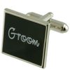 PAIR Groom Black Wedding Cufflinks Select Gift Pouch
