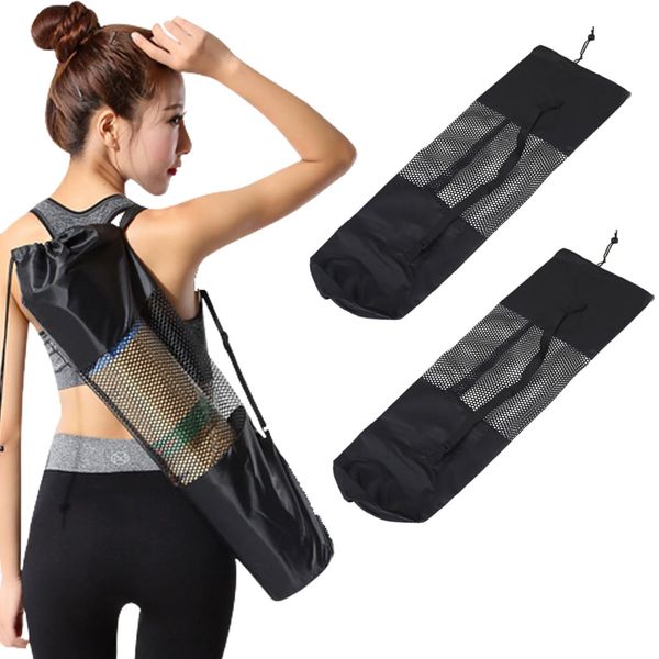 Coollooda Yoga Mat [Set of 2] Case, Yoga Bag, Case, Multi-functional Storage Pocket, Storage Bag, Lightweight, Storage Case, Shoulder Strap, Convenient to Carry, Storage Bag for School and Fitness