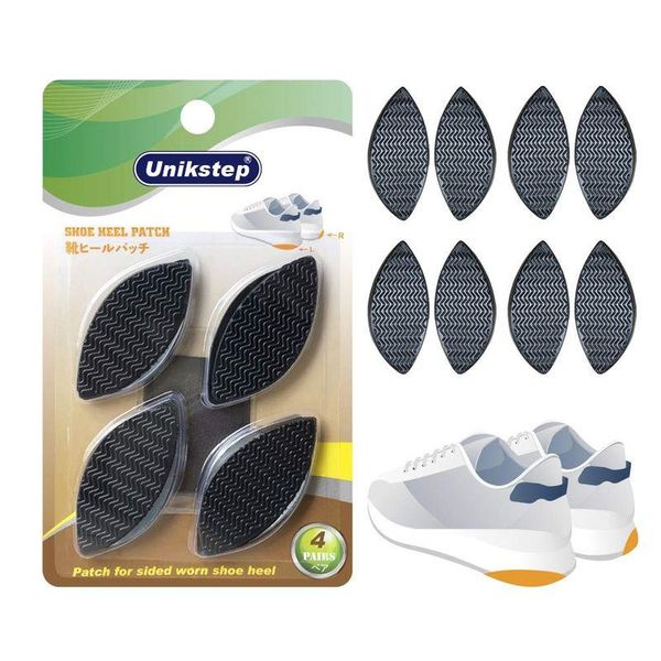 Unikstep 4 Pairs Shoe Heel Repair Patches for Sneakers Leather Shoes Sole Repair and Replacement Heel Pads Shoe Repair Materials for Soles Shoe Repair Kit Soles